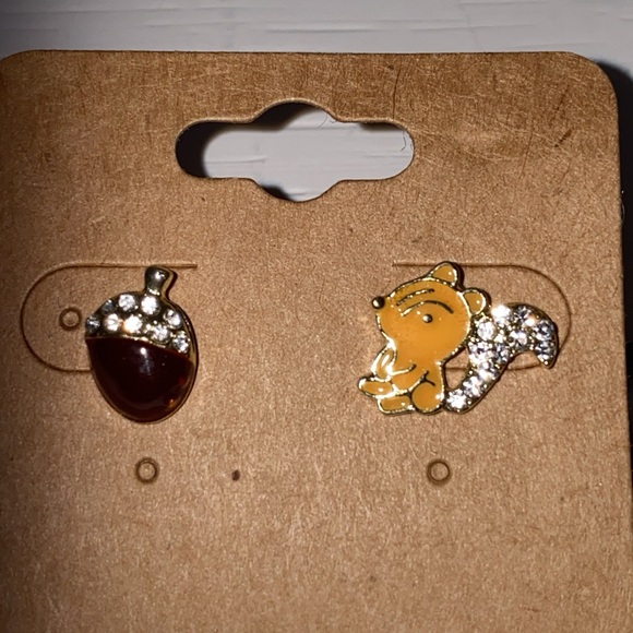 Other - Fall Squirrel And Acorn Stud Earrings New In Package